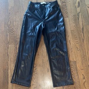 Abercombie curve love leather pants